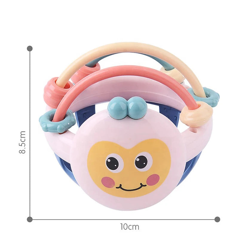 Baby Soft Teething Toy – Newborn Sensory Teether Rattle Hand Grasping Ball for Early Development