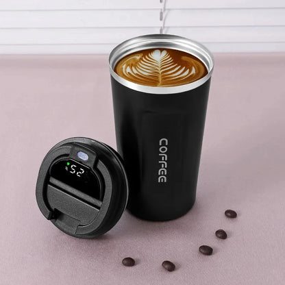 450ml Smart Thermos Bottle – 316 Stainless Steel Vacuum Cup with LED Temperature Display, Portable Office Coffee & Thermal Mug