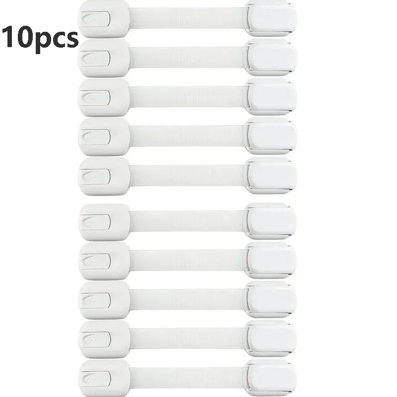 Baby Safety Cabinet Locks – Adhesive Drawer & Door Latches, Child Safety Straps for Home