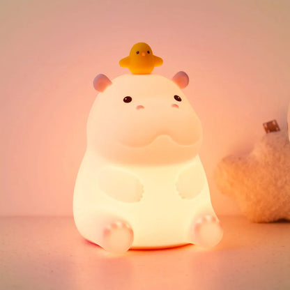 Fox & Rabbit Silicone Night Light – Rechargeable, Touch Sensor, Timer Bedside Lamp for Nursery & Kids’ Room