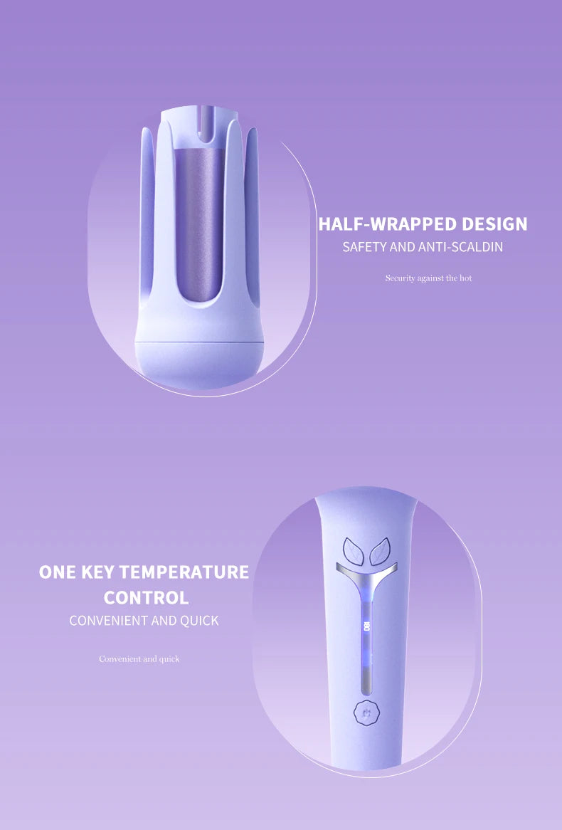 Automatic 32mm Curling Iron – Ceramic Anion Hair Curler, 4-Speed Adjustable, Fast Heating Styling Tool