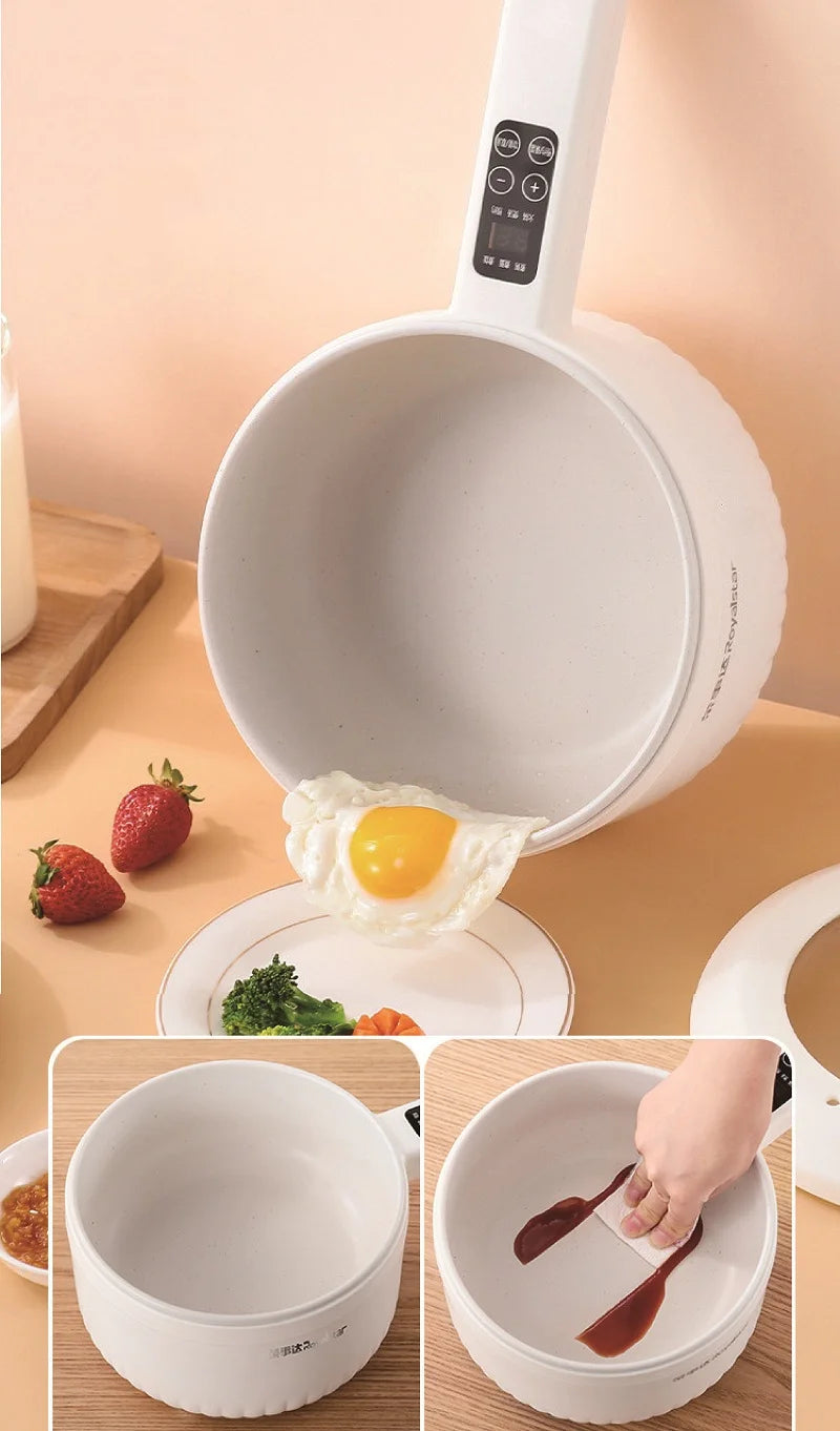 2.2L Electric Multi-Function Cooker – Double-Layer Hot Pot & Noodle Cooker, High-Capacity Non-Stick Kitchen Pot 220V