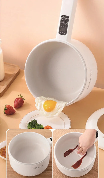 2.2L Electric Multi-Function Cooker – Double-Layer Hot Pot & Noodle Cooker, High-Capacity Non-Stick Kitchen Pot 220V