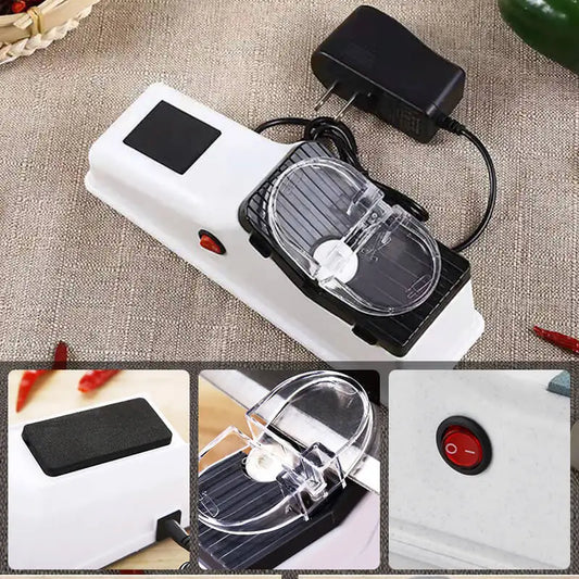 Kitchen Electric Knife Sharpener Multifunctional Automatic Professional 4 Gears Electric Knife Sharpener Kitchen Accessories
