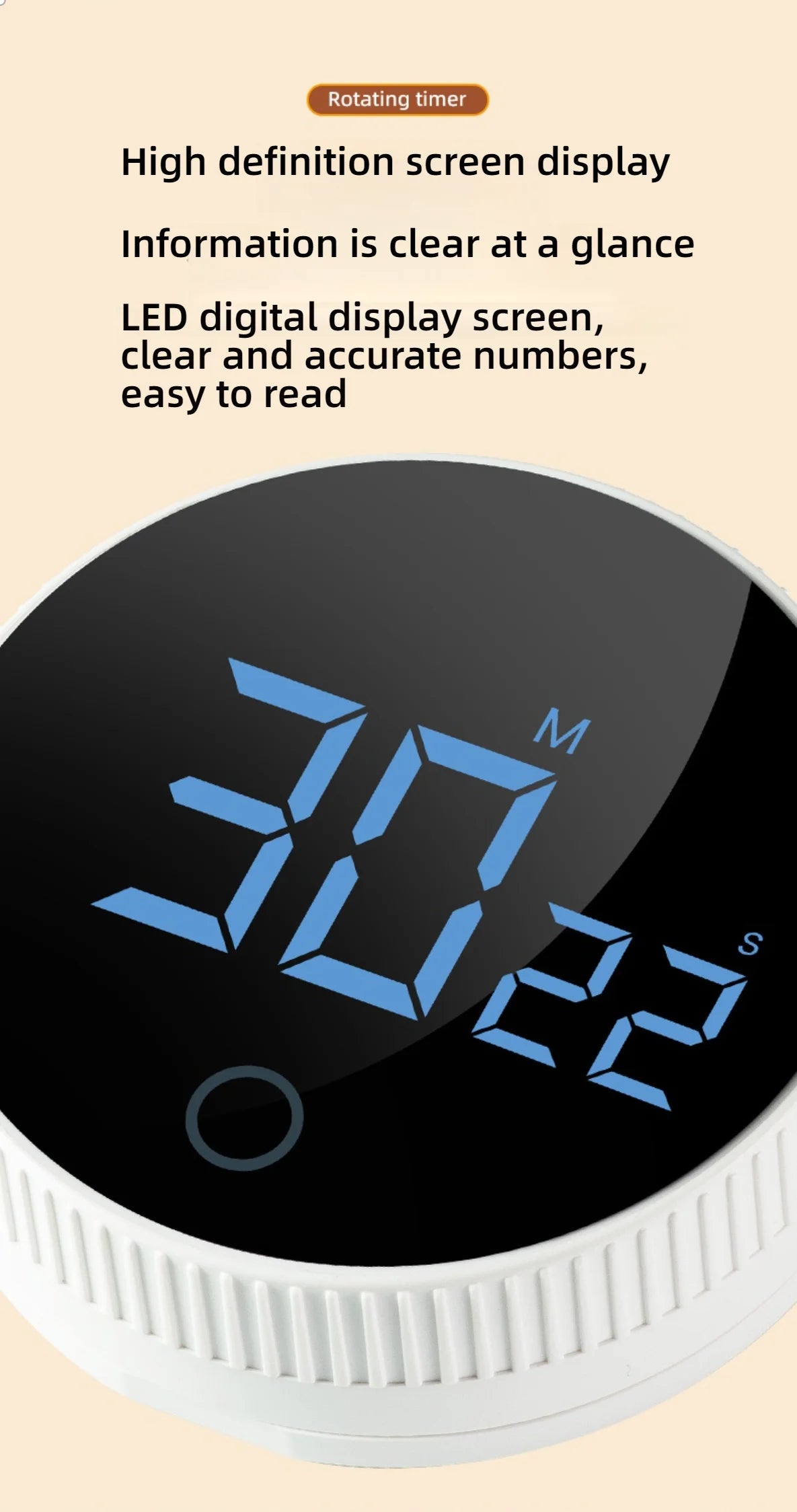 Kitchen magnetic timer rotating type Timer Timer Reminder Kitchen Barware Houseware Self-discipline learning countdown