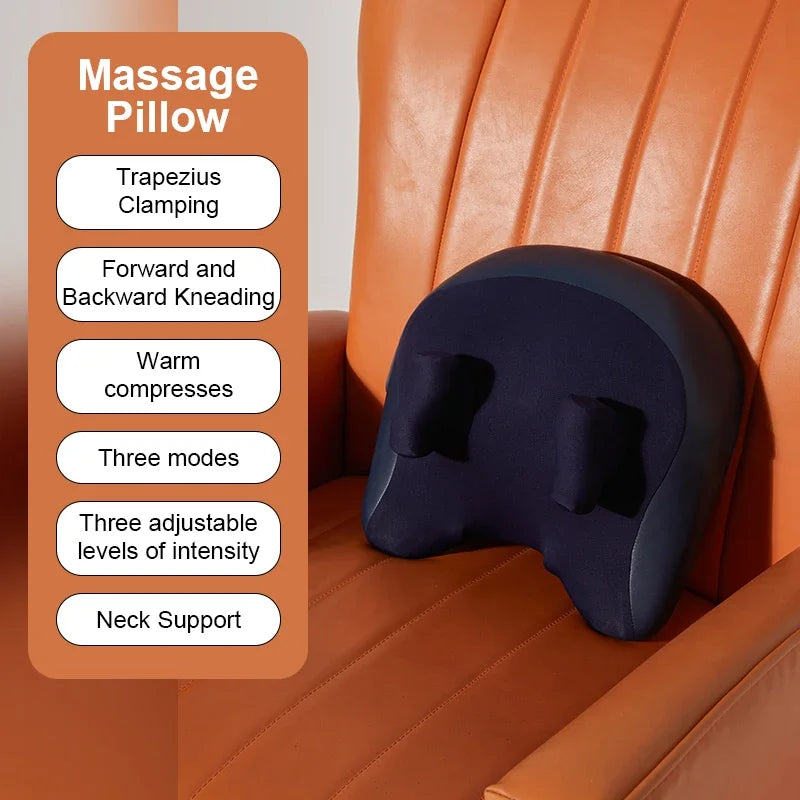 JAIYORL Electric Massage Pillow – Wireless Shiatsu with Heat for Neck, Back & Shoulder Relief