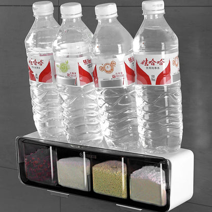 Kitchen Wall-mounted Seasoning Box Salt Pepper Spice Rack Jar Sugar Bowl for Kitchen Gadget Device Sets Spice Box Organizer Tool