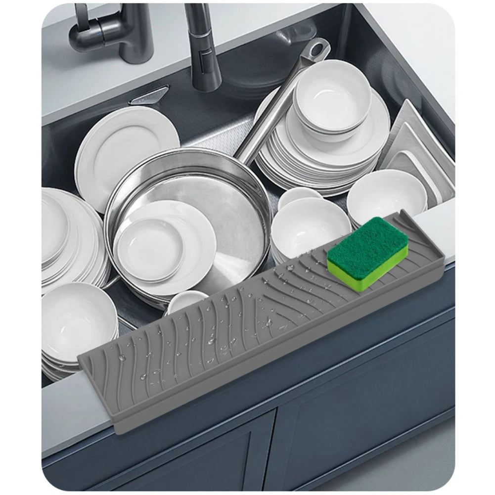 Kitchen Sink Edge Protector Silicone Bathtub Wash Basins Splash Guard Countertop Protector  Prevent Splashes Accessories