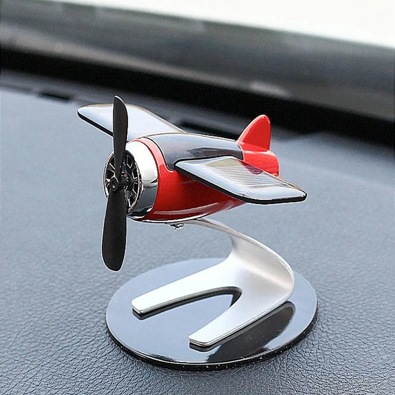 2025 Solar Aircraft Car Ornament – Creative Car Interior Scented Perfume for Center Console