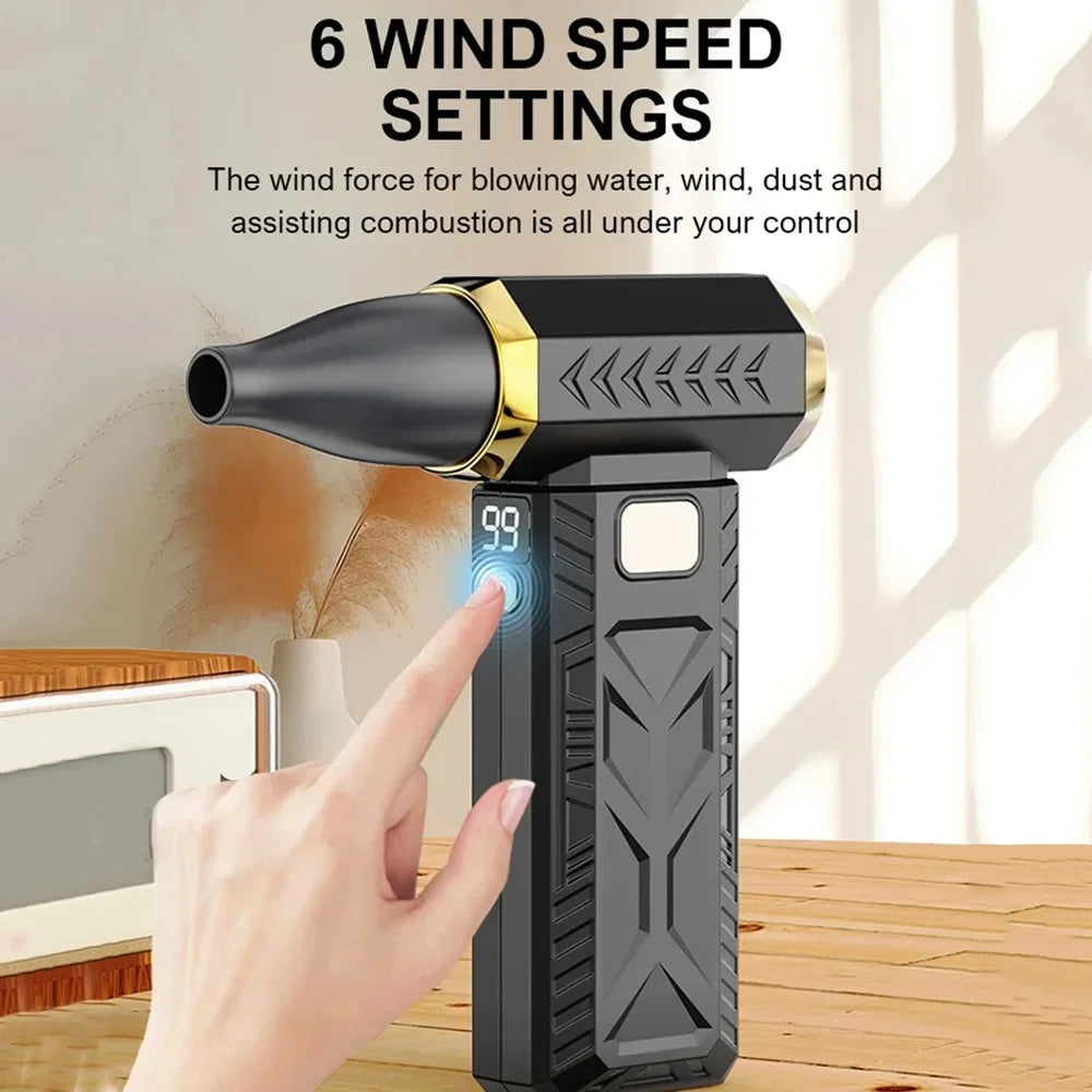 M18 Brushless Turbo Jet Blower 400000RPM – Powerful Portable Electric Dust Cleaner, 53m/s Wind, Type-C Charging (Violent Fan)