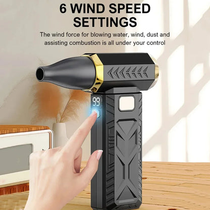 M18 Brushless Turbo Jet Blower 400000RPM – Powerful Portable Electric Dust Cleaner, 53m/s Wind, Type-C Charging (Violent Fan)