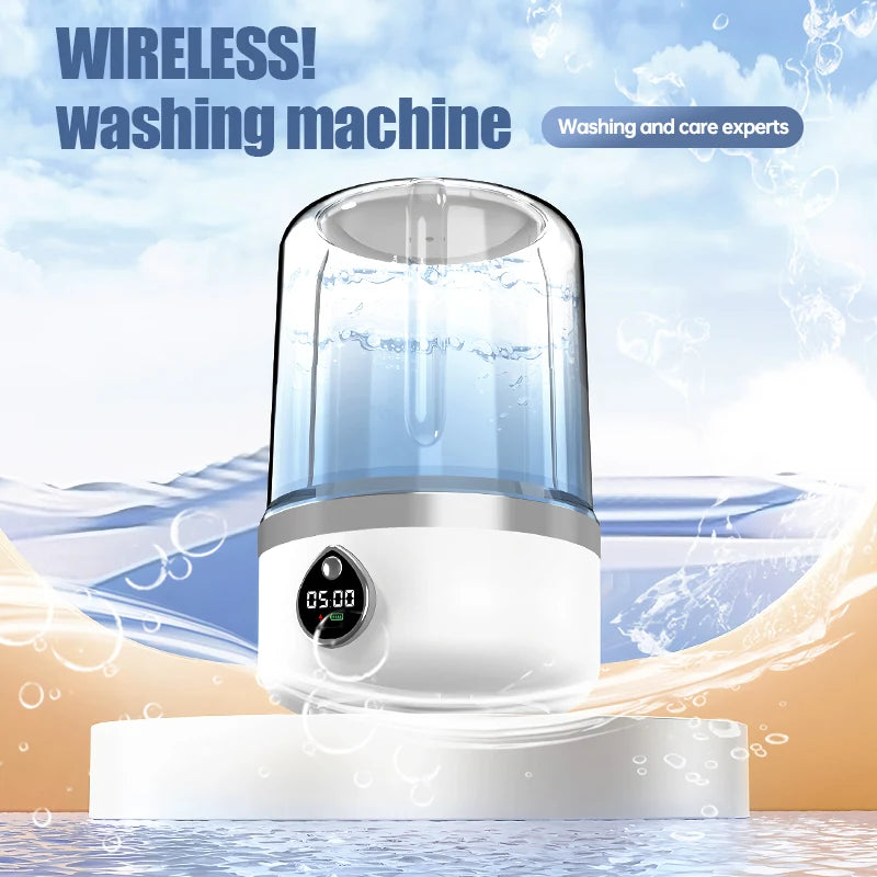 Mi Portable Wireless Washing Machine – 1.5L Mini Underwear & Socks Cleaner with LED Bucket