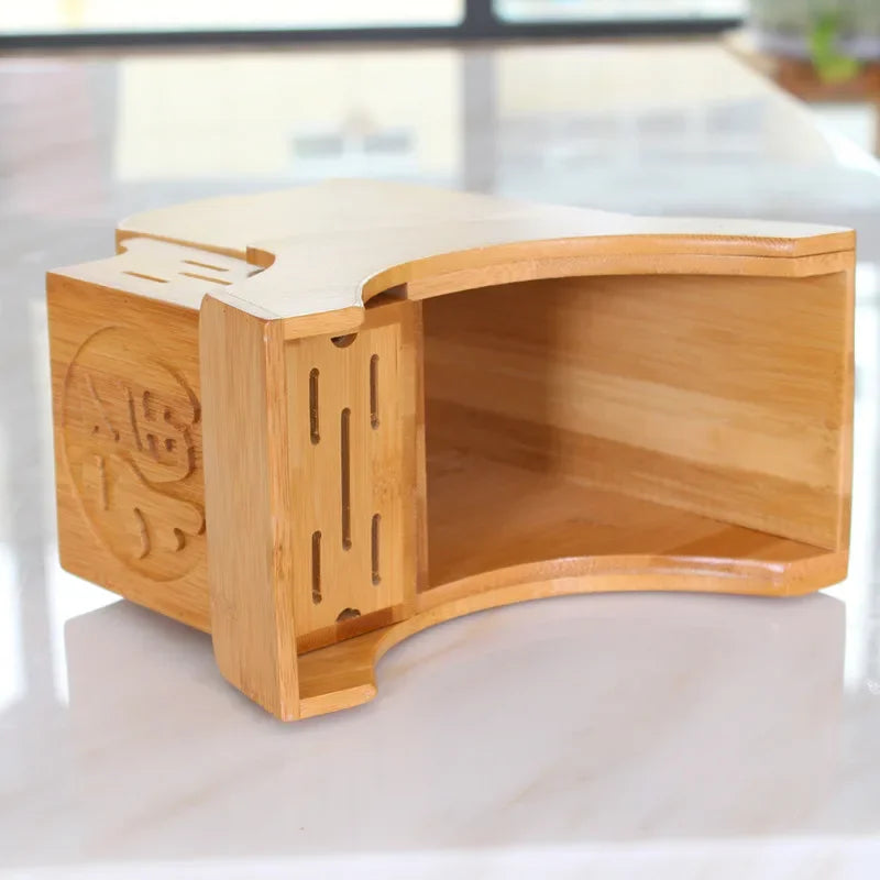 Knife Shelf Wood Kitchen Knife Holder Multifunctional Storage Rack Tool Holder Bamboo Knife Block Stand Kitchen Accessories
