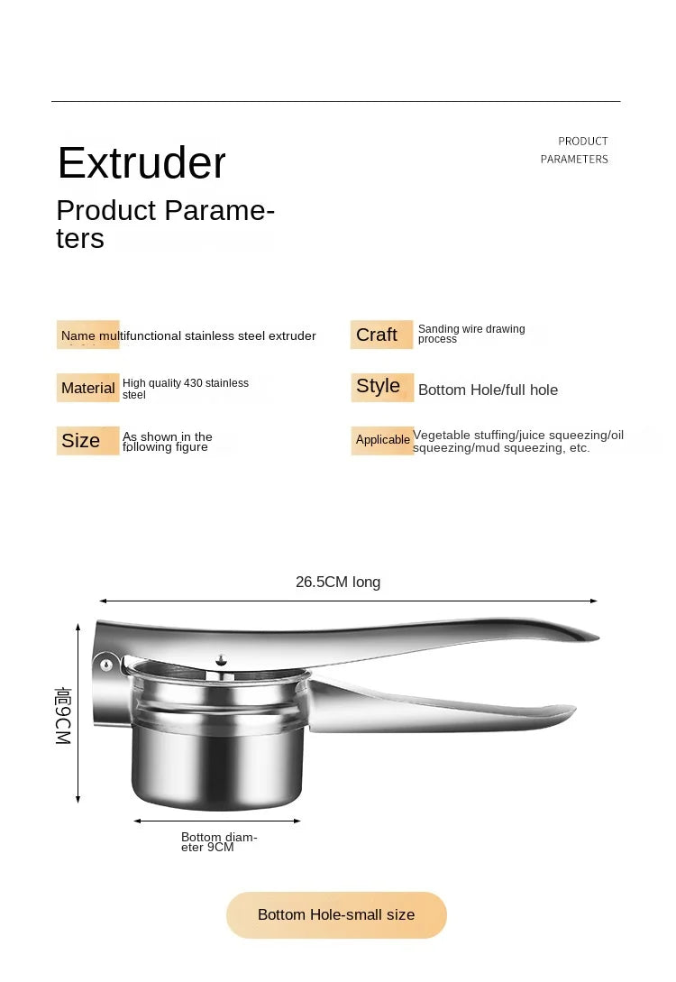 Kitchen Multifunctional Tool Stainless Steel Manual Juicer For Fruits And Vegetables Vegetable Filling Squeezer Simple Operation