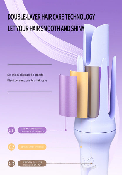 Automatic 32mm Curling Iron – Ceramic Anion Hair Curler, 4-Speed Adjustable, Fast Heating Styling Tool