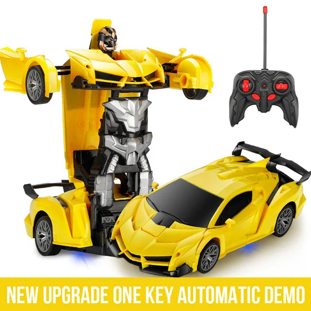 2-in-1 Transforming RC Car Robot – Electric Remote Control Sports Vehicle Toy for Kids