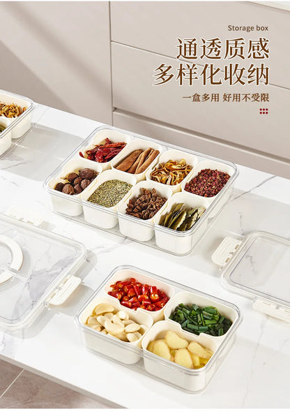 Kitchen spice storage box household with lid storage jar food grade plastic star anise seasoning sealed box