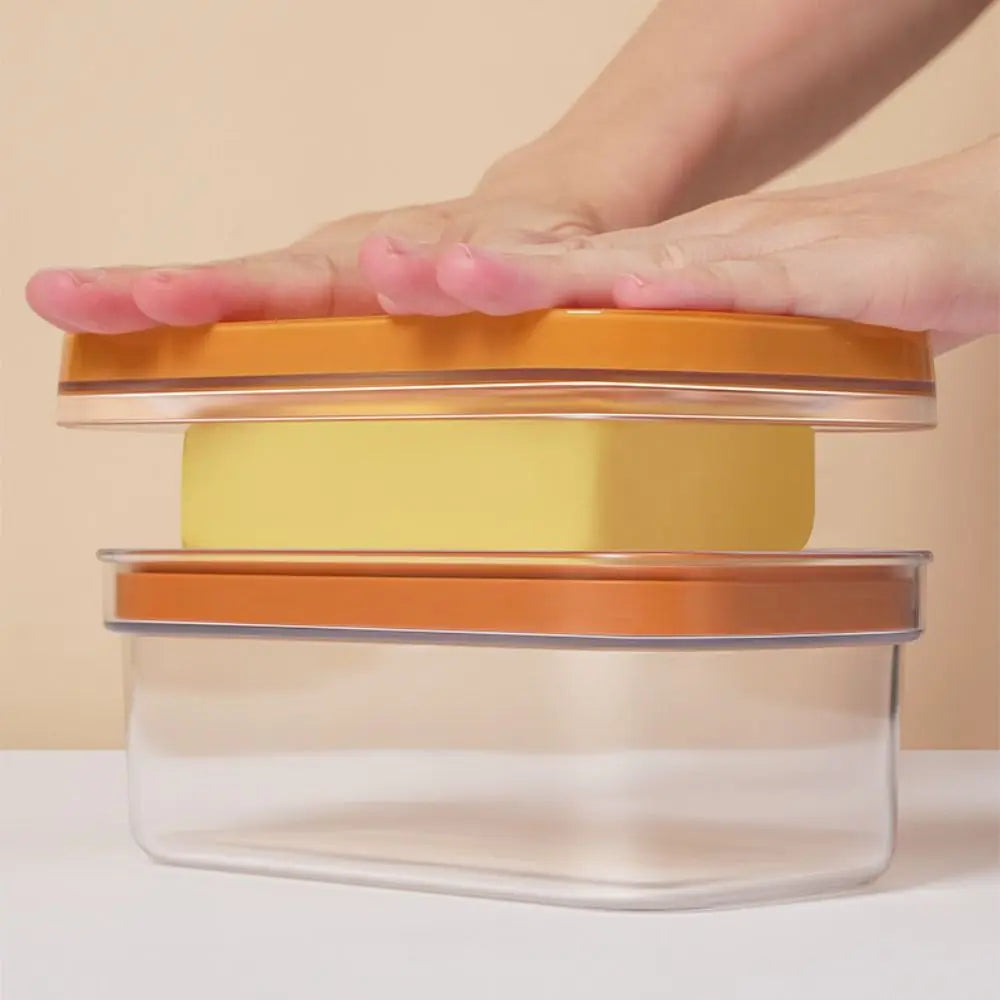 Kitchen Gadgets Hand Press Butter Keeper Plastic with Sealing Lid Butter Slicing Box Anti-Scratch Butter Slice Container Fridge