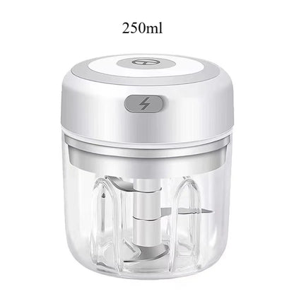250ML Electric Garlic Mincer & Vegetable Chopper – USB Mini Food Processor for Onion, Garlic, and More