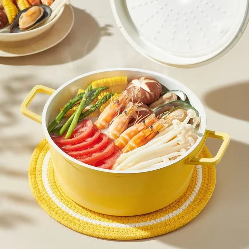 Kitchen Supplies Heat-resistant Aluminum Alloy Non Stick Lid Multifunctional Kitchen Cooking Utensil Set with Lid