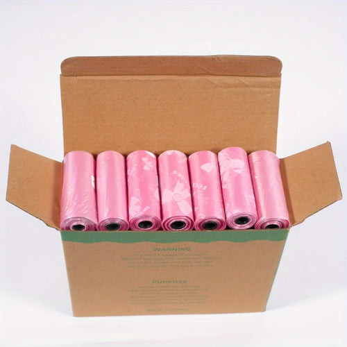 120-Pack Extra Thick Dog Poop Bags – Leakproof Waste Bags in Pink & Purple, High-Quality Polyethylene