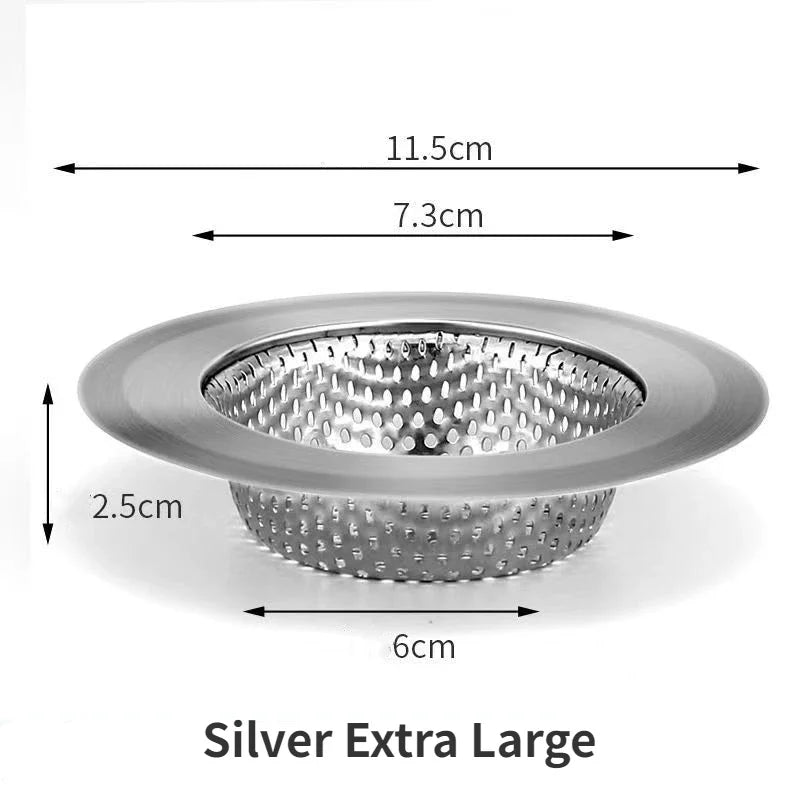 Stainless Steel Sink & Shower Drain Strainer – Hair Catcher, Food & Slag Stopper for Kitchen & Bathroom
