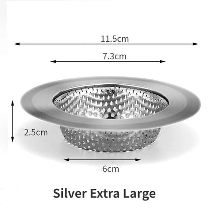 Stainless Steel Sink & Shower Drain Strainer – Hair Catcher, Food & Slag Stopper for Kitchen & Bathroom