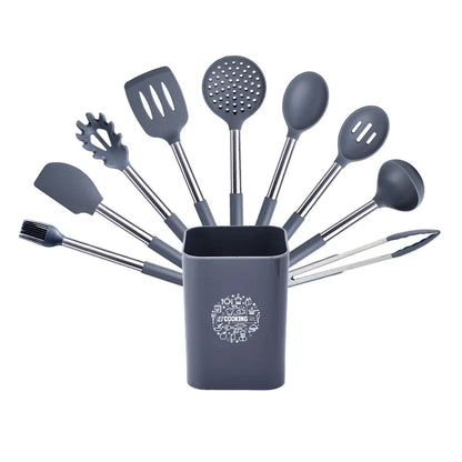 Quality Silicone Utensils Set Kitchen Cooking Tools Non Stick Kitchenware Accessories Heat Resistant Spatula Spoon Kit