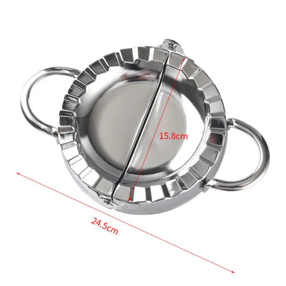 Stainless Steel Dumpling Mold Press – Eco-Friendly Manual Kitchen Tool, 9.5/12.5/15.8cm