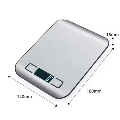 Digital Kitchen Scale 5kg/1g – LED Display Stainless Steel Electronic Food Scale