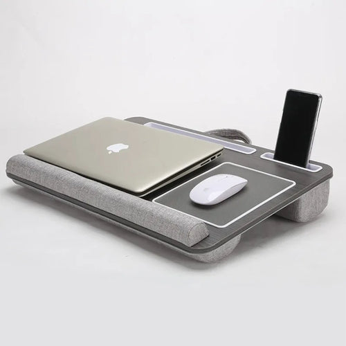 Multi-Purpose Laptop Desk – Portable Leg Table with Double Groove, Anti-Slip Design & Embedded Mouse Pad for Sofa & Bedroom