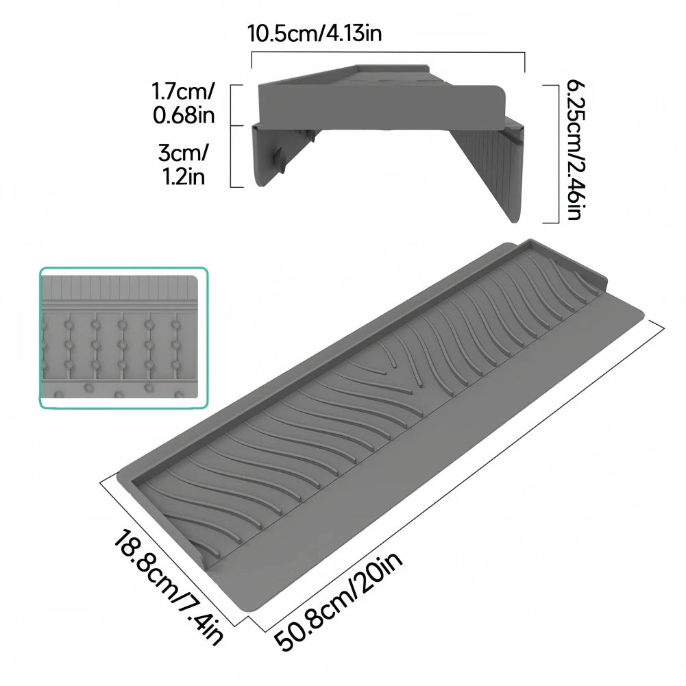 Kitchen Sink Edge Protector Silicone Bathtub Wash Basins Splash Guard Countertop Protector  Prevent Splashes Accessories