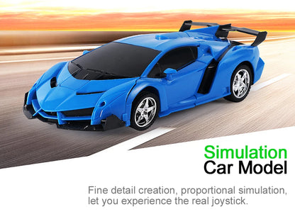 2-in-1 Transforming RC Car Robot – Electric Remote Control Sports Vehicle Toy for Kids