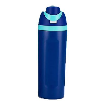 JUSTINLAU 19/24/32oz Stainless Steel Thermos Cup – Kids Fruit Mug & Travel Straw Vacuum Flask for Hot & Cold Drinks