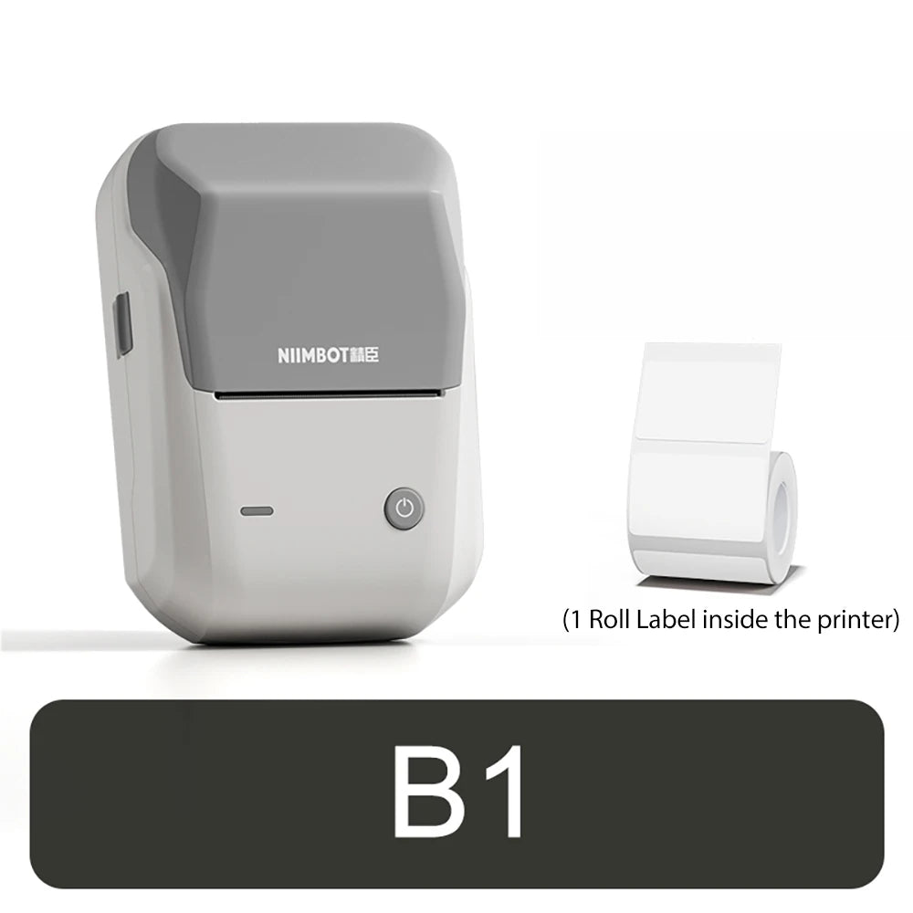 NIIMBOT B1 Portable 2-Inch Thermal Label Printer – Mini Bluetooth Sticker & Adhesive Tape Printer for Smartphones & PC