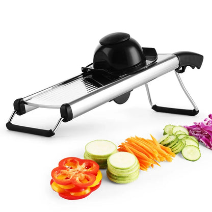Kitchen Slicer Adjustable Stainless Steel Food Fruit Vegetable Tools Potato Onion Slicer French Fry Cutter, Slicer Julienne