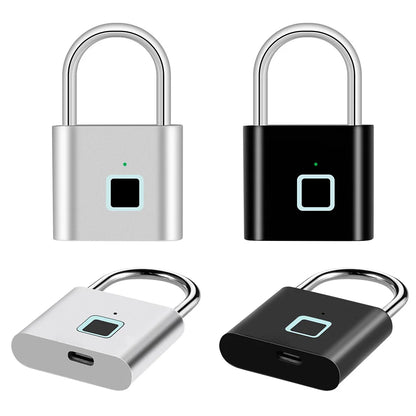 KERUI Smart Fingerprint Padlock Waterproof Fingerprint Keyless Door Lock Type C Rechargeable Security Padlock for House