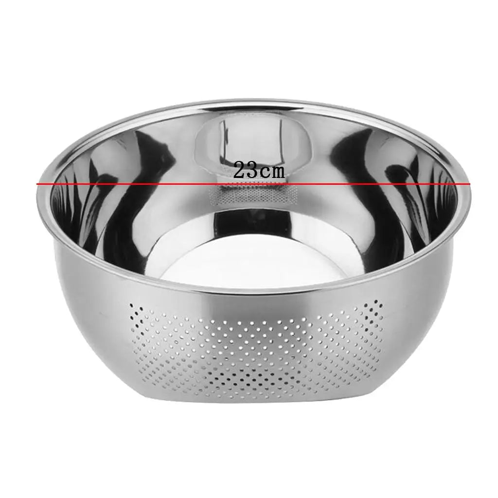 Kitchen Strainer, Stainless Steel Colander Rice Washer Vegetable Fruit Washing Bowls for Cleaning , Rice, and , Kitchen Tools