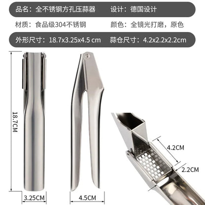 Kitchen supplies stainless steel garlic press garlic masher garlic grinder  home manual kitchen ginger