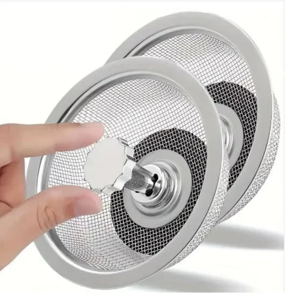 Stainless Steel Sink & Shower Drain Strainer – Hair Catcher, Food & Slag Stopper for Kitchen & Bathroom