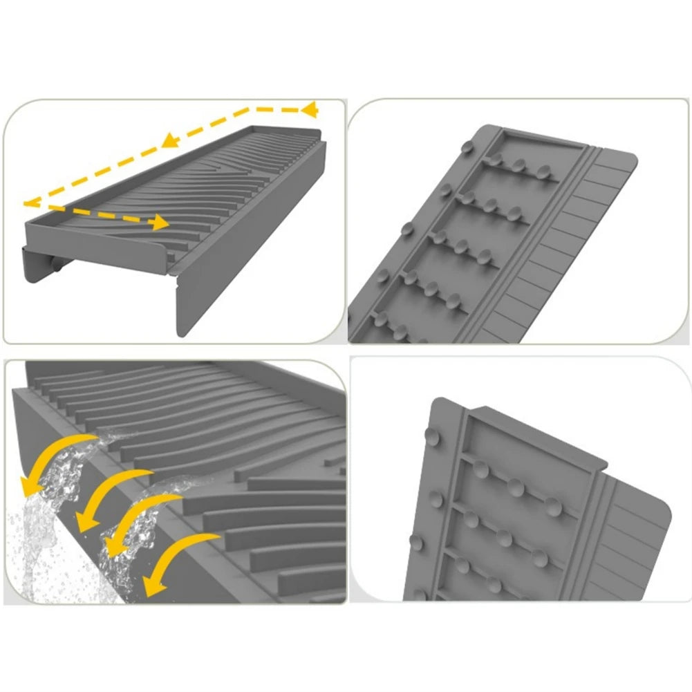 Kitchen Sink Edge Protector Silicone Bathtub Wash Basins Splash Guard Countertop Protector  Prevent Splashes Accessories