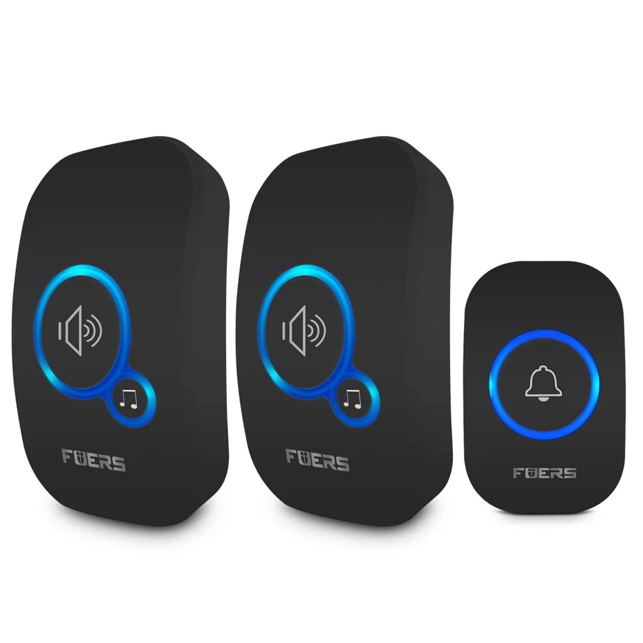 Fuers Wireless Doorbell – Waterproof Smart Chime with 32 Tunes, Battery-Powered for Home, Store & Hotel