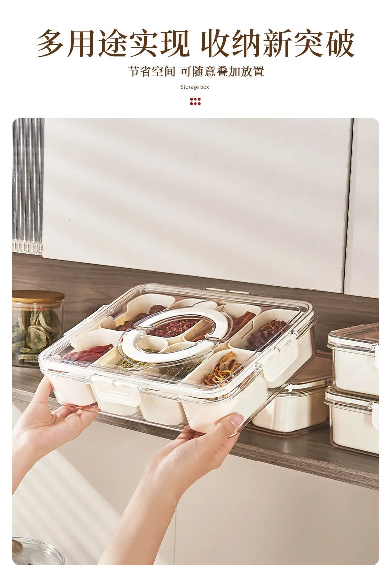 Kitchen spice storage box household with lid storage jar food grade plastic star anise seasoning sealed box