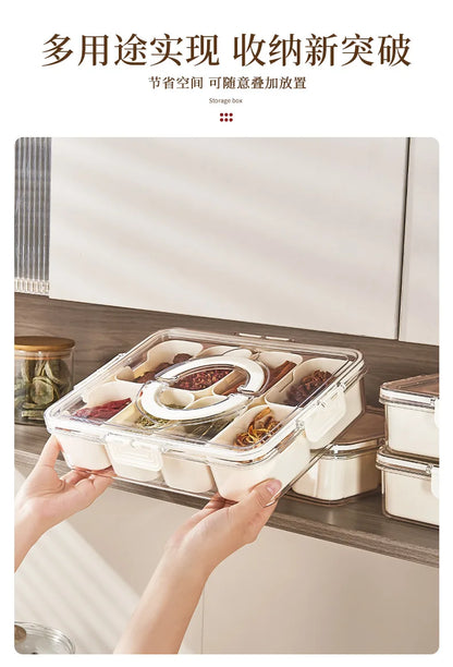 Kitchen spice storage box household with lid storage jar food grade plastic star anise seasoning sealed box