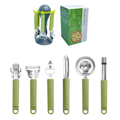 Kitchen Tool Set Pizza Tools6Set，Baking Tools Household Peeler Bottle Opener Kitchen Supplies