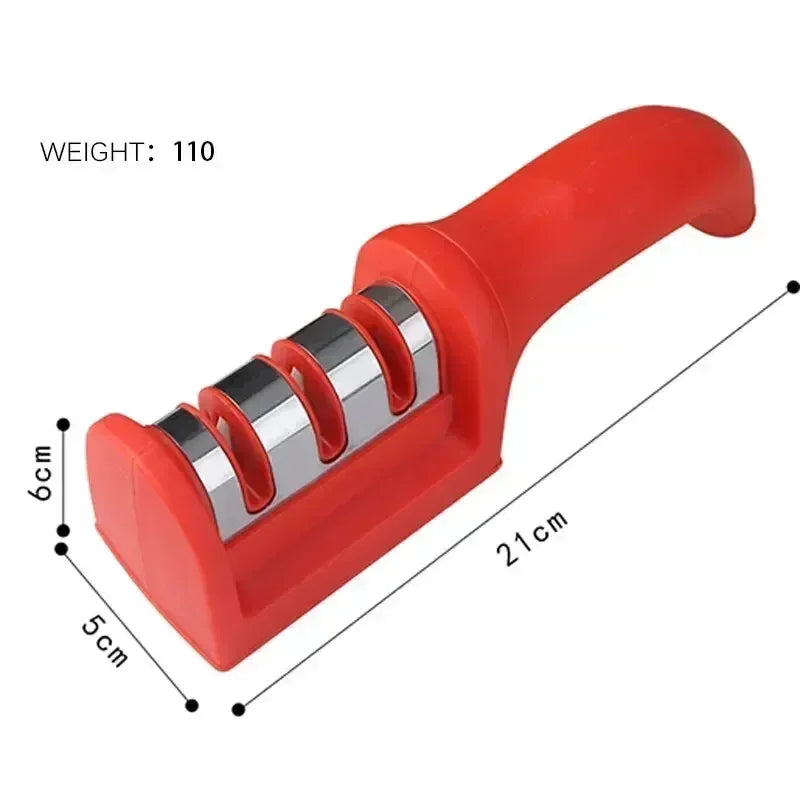 3-Segment Knife Sharpeners for Kitchen Knives Stainless Steel Three-Purpose Sharpening Stone for Kitchen Tools