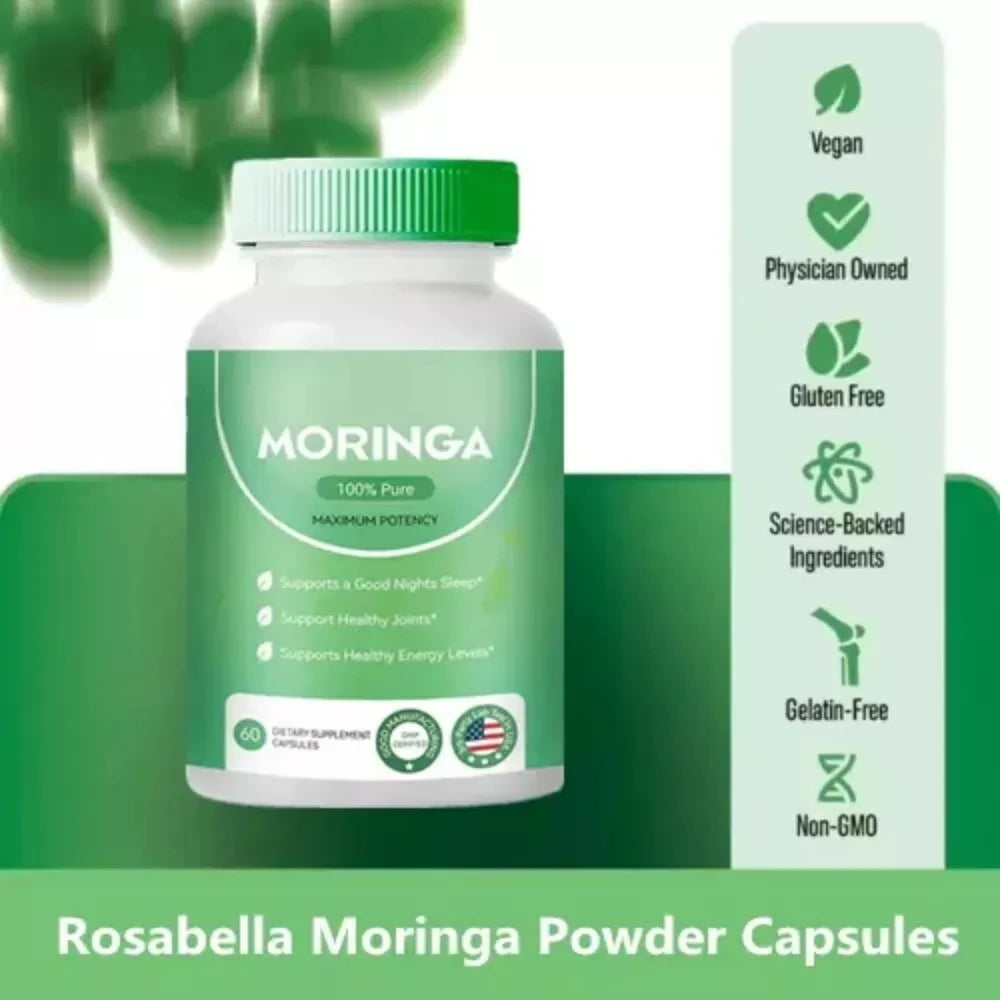 Organic Moringa Capsules – Immune Support & Gut Health Supplement