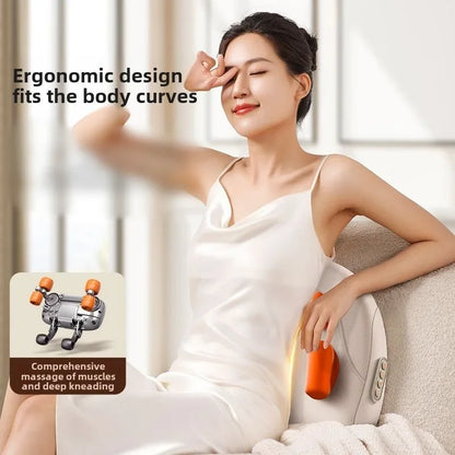 JAIYORL Electric Massage Pillow – Wireless Shiatsu with Heat for Neck, Back & Shoulder Relief