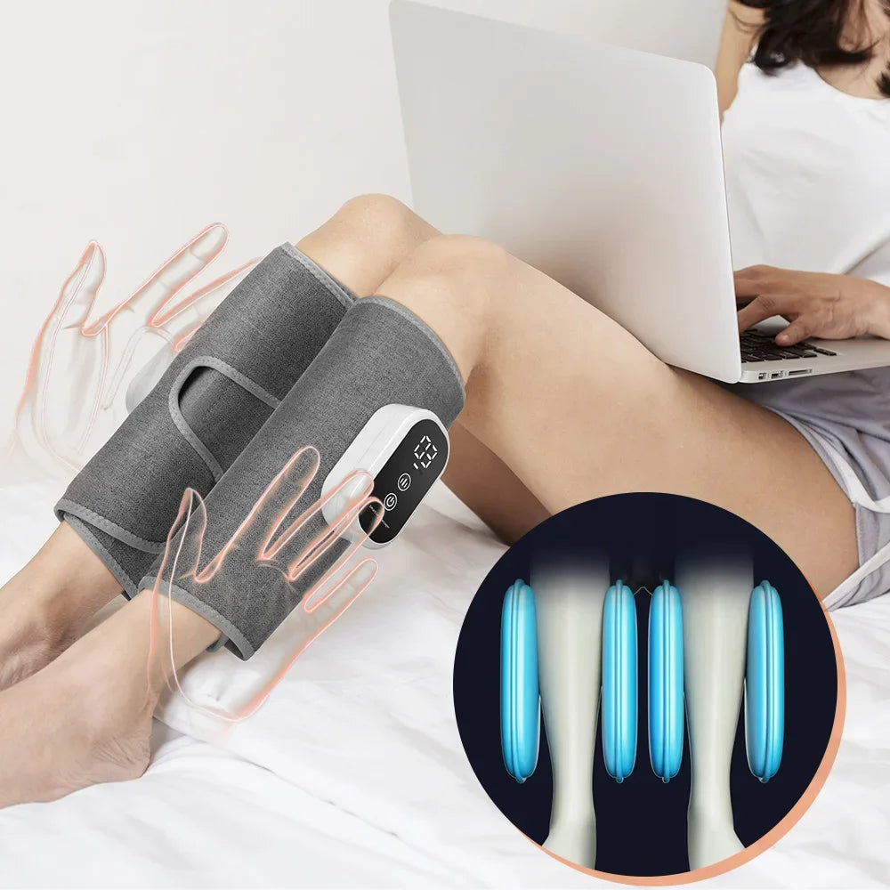 Wireless Electric Leg Massager – 360° Air Compression Calf Massager, 3 Massage Modes