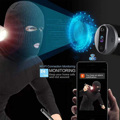 Smart Life WiFi Doorbell Camera: 3MP 1080P, 5000mAh Battery, PIR Motion Sensor - Alexa/Google